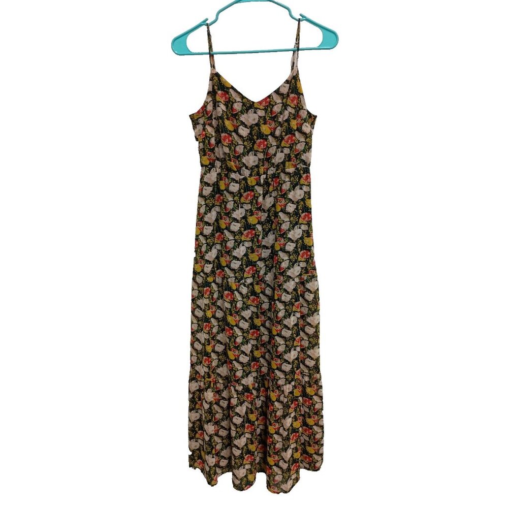 J. Crew Merchantile Womens Maxi Dress Size 0 Mjlti Floral Tiered Sleeveless BOHO